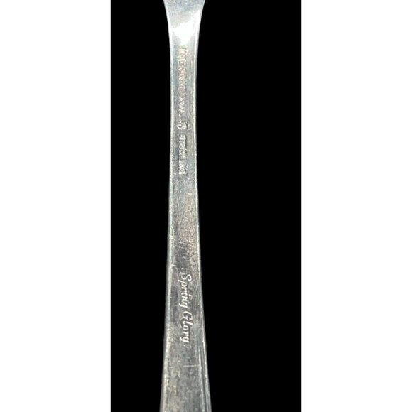 3 Sterling Soup Spoon 110 g 6.5 Inch Flatware Spring Glory International Silver - Picture 5 of 10
